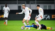Morgalla (li.) und Redzic waren beim 2:2 in Celje positive Erscheinungen.