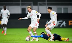 Morgalla (li.) und Redzic waren beim 2:2 in Celje positive Erscheinungen.