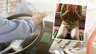 Beten im Bus statt daheim? Ein Öffi-Lenker in St. Pölten griff zum Teppich.