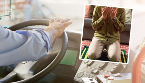 Beten im Bus statt daheim? Ein Öffi-Lenker in St. Pölten griff zum Teppich.