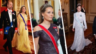 Prinzessin Kate mit Prinz William auf Schloss Windsor (l.), Kronprinzessin Ingrid Alexandra beim ...