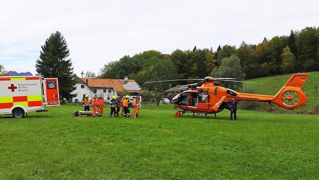 Der Forstarbeiter wurde vom Rettungshubschrauber „Christoph 14“ ins Krankenhaus geflogen.