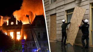 Krawalle in Frankreich: In Limoges wurde am vergangenen Wochenende das 143 Jahre alte Rathaus ...
