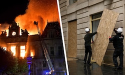 Krawalle in Frankreich: In Limoges wurde am vergangenen Wochenende das 143 Jahre alte Rathaus ...