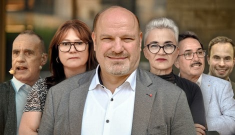 Peter Binder (Mitte) wird neuer Klubchef, Sabine Engleitner neue dritte Landtagspräsidentin. ...