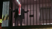 In Teheran ist eine Installation angebracht worden, die den US-Präsidenten Donald Trump im ...