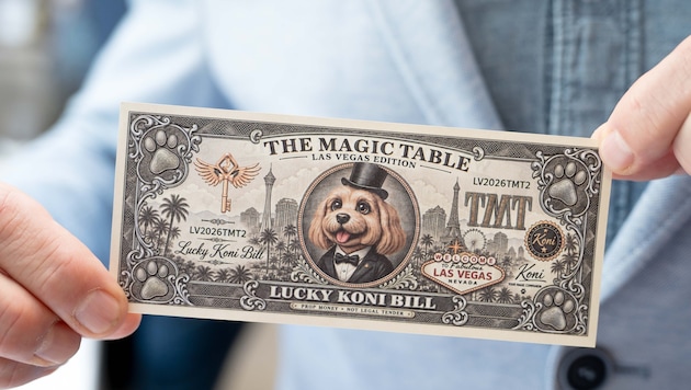 Auch Mr. Koni Hundini darf beim „Magic Table“ natürlich nicht fehlen.