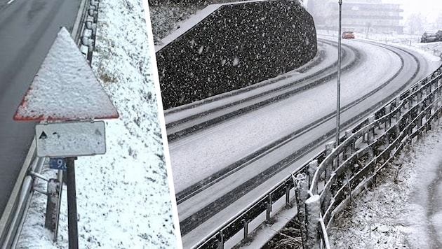 Auf der Pass-Thurn-Straße im Bezirk Kitzbühel (rechts) und auf der Arlbergstraße im Oberland ...