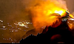 Das historische Kehlsteinhaus in Berchtesgaden stand in Vollbrand.