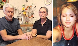 Rudolf und Annemarie Kammerer in ihrem Haus in Niederösterreich. Rechts: ein Foto von Daniela – ...
