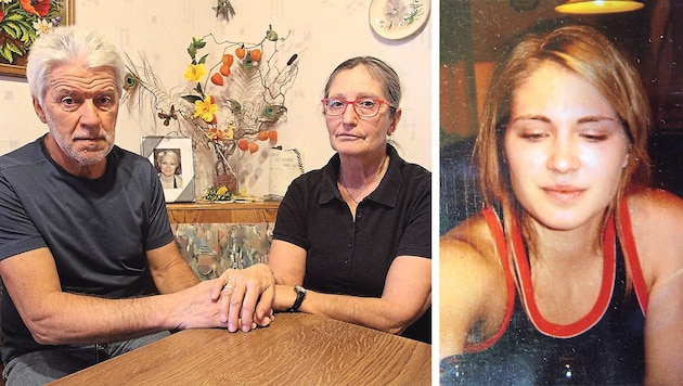 Rudolf und Annemarie Kammerer in ihrem Haus in Niederösterreich. Rechts: ein Foto von Daniela – ...