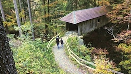 Diese letzte gedeckte Holzbrücke Dornbirns wurde 1981 unter Denkmalschutz gestellt.