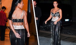 Kim Kardashian war in Rom plötzlich ganz gschamig und versuchte, ihren heißen Look mit ihrem Arm ...