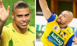 Volleyballer Noel Krassnig lief beim Saisonstart mit der Ronaldo-Frisur von 2022 ein.