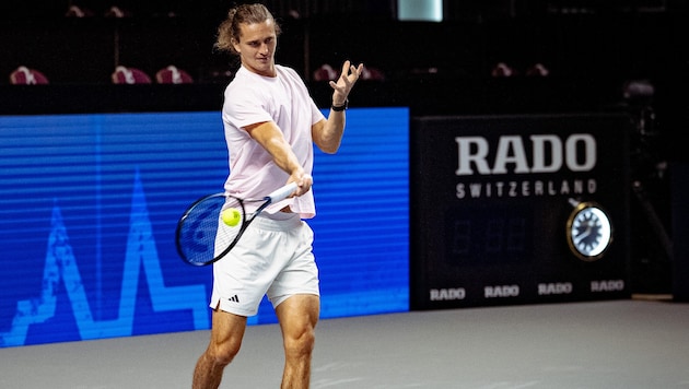 Alexander Zverev trainierte schon in der Stadthalle.