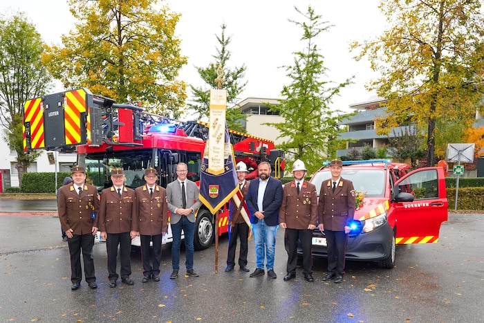 Auch Dornbirns Bürgermeister Markus Fäßler (3. v.r.) war beim Festakt zugegen.