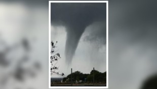Diese Windhose sorgte am Samstag in Kroatien für viel Wirbel.