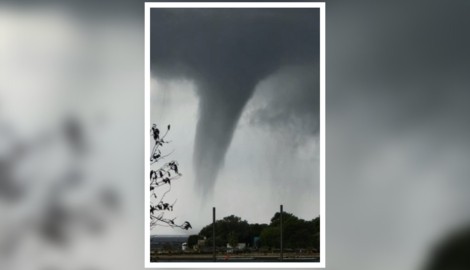 Diese Windhose sorgte am Samstag in Kroatien für viel Wirbel.