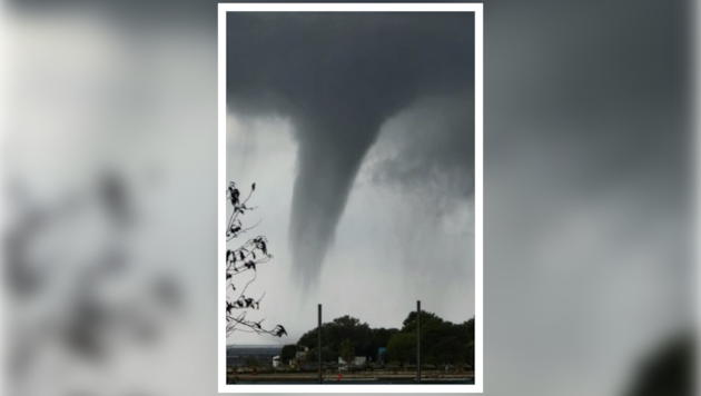 Diese Windhose sorgte am Samstag in Kroatien für viel Wirbel.