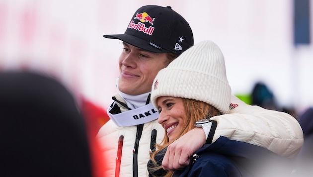 Lucas Pinheiro Braathen und Isadora Cruz durften in Sölden gemeinsam jubeln.