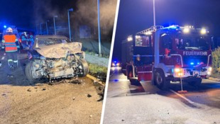Die Unfallstelle in Wels – für den 39-Jährigen kam jede Hilfe zu spät.