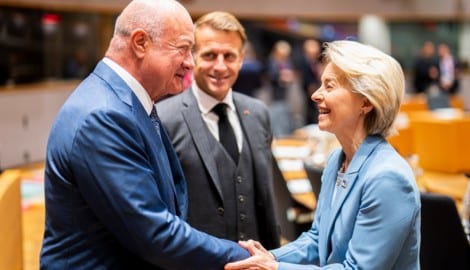 Stocker traf Mitte Oktober in Brüssel unter anderem Frankreichs Emmanuel Macron und ...