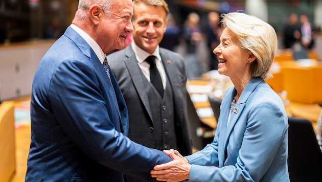 Stocker traf Mitte Oktober in Brüssel unter anderem Frankreichs Emmanuel Macron und ...