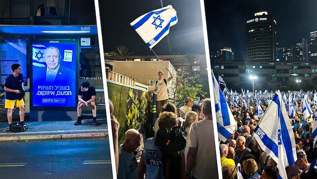 In Israel gingen am Samstag bis zu 100.000 Leute auf die Straße.