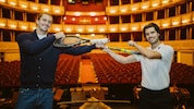 Carlos Alcaraz (re.) besuchte mit Sascha Zverev die Staatsoper.