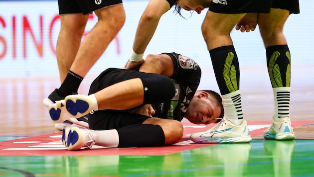 Graz-Torjäger Nemanja Belos wurde unglücklich verletzt.