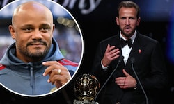 Harry Kane (re.) richtet als Ballon-d‘Or-Sieger emotionale Worte an seinen erkrankten Trainer ...