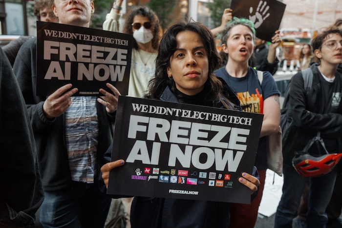 Anti-KI-Protest in New York
