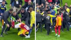 Nach dem Schlusspfiff eskalierte die Situation in Istanbul. 