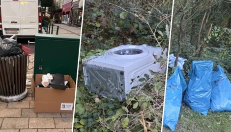 Stadt-Kübel werden zur illegalen Sperrmüll-Anlage. Und auch im Wald trifft man auf Hausmüll.