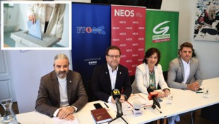 Markus Sint (Liste Fritz), Markus Abwerzger (FPÖ), Birgit Obermüller (Neos) und Gebi Mair von ...