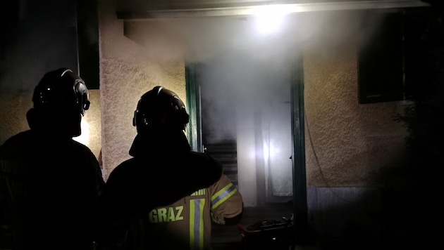 Nächtlicher Einsatz für die Grazer Berufsfeuerwehr