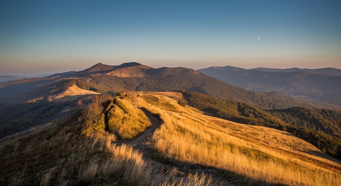 Der Gebirgszug Bieszczady in Polen