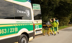 Die Verletzte wurde vom Grünen Kreuz zum Spital gebracht.