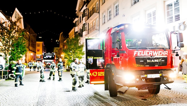 Feuerwehreinsatz in der Feldkircher Fußgängerzone.