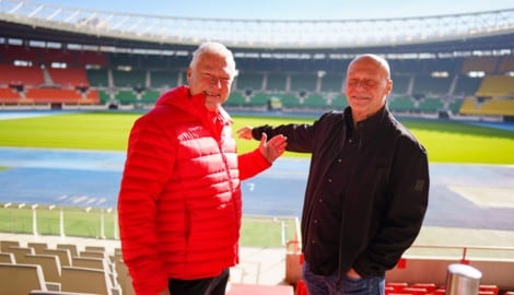 Polster (l.) und Kienast blicken auf die Sternstunde gegen Deutschland zurück.