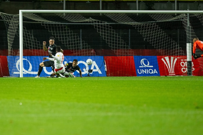 Karim Konate traf zum frühen 1:0 für Salzburg.