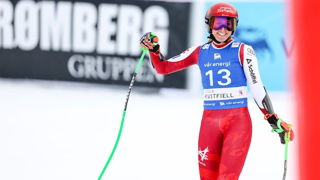 Conny Hütter jubelte 2025 in Kvitfjell.