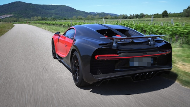 Ein Exemplar des betreffenden, 1500 PS starken Modells Bugatti Chiron (Archivbild)