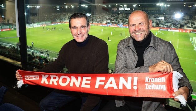 Michael Baur (l.) und Heli Kraft standen sich 1990 bereits im ÖFB-Cup gegenüber.
