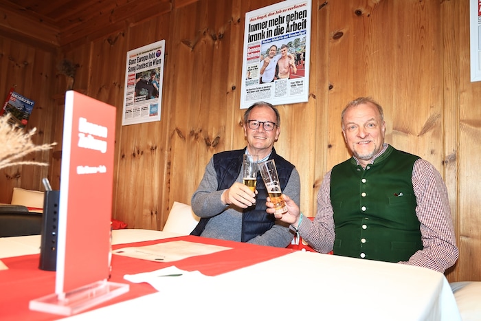 Josef Huber (li.) mit Markus Gassler von der „Tiroler Krone“.