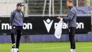 Austria-Coach Max Uhlig (li.) und sein Co-Trainer Alexander Grünwald.
