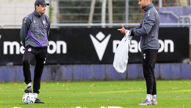 Austria-Coach Max Uhlig (li.) und sein Co-Trainer Alexander Grünwald.