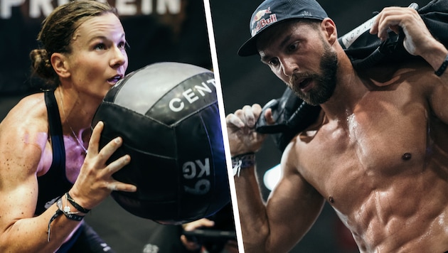 Österreichs Elite-15-Athleten Tanja Stroschneider (li.) und Alexander Rončević nehmen sich für ...