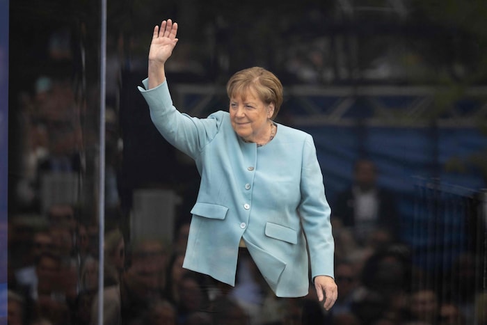 Die „alte“ Angela Merkel auf einer Veranstaltung im Juni in Chicago