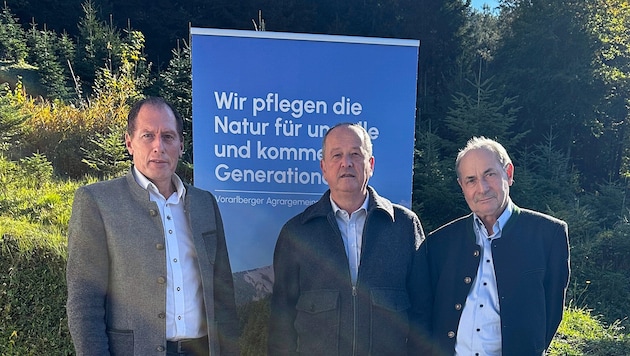 Josef Moosbrugger, Präsident Vorarlberger Landwirtschaftskammer, Johannes Maier, Obmann ...